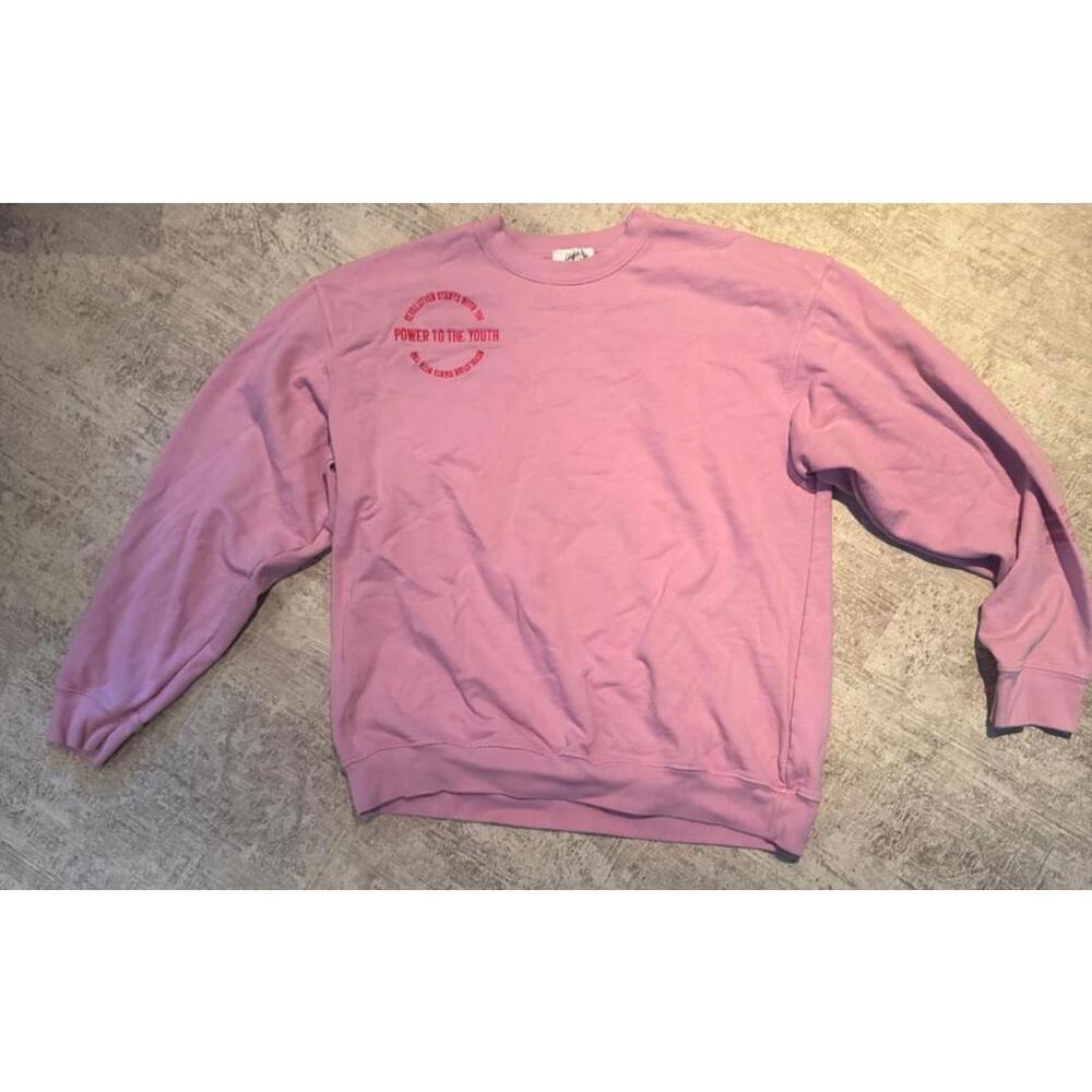 MAYFAIR group Power To The Youth Pink Crewneck Sweatshirt one size